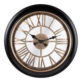 18 in. x 18 in. Black Kiera Grace Round Antique Wendel Decorative...