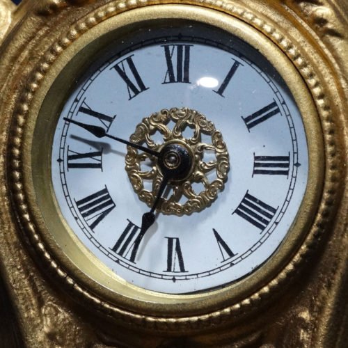 1906 WESTERN CLOCK MFG ‘VENDOME’ ROCOCO CAST METAL CLOCK – RESTORED & RUNNING