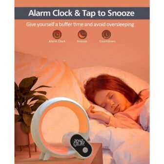 1920 x 1080 Smart Kids Night Light with Sunrise Alarm Clock Multi-functional...