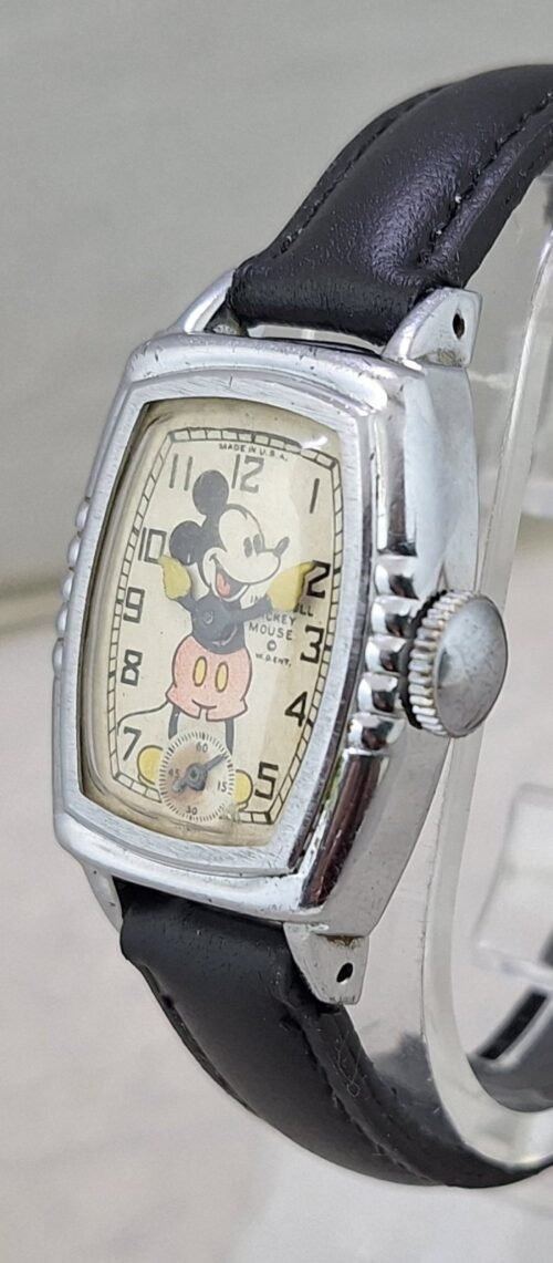 1930's Ingersoll Mickey Mouse Watch Serviced and Wearable BEAUTY 1939