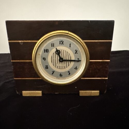 1930's Seth Thomas Art Deco Dark Walnut Collector's Table Clock