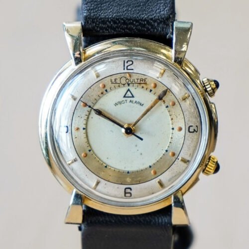 1950 Jaeger-LeCoultre Memovox Wrist Alarm Watch Two-Tone Dial Wristwatch 32mm