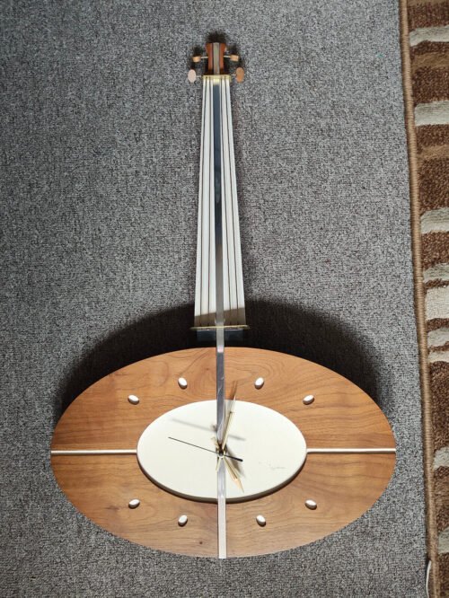 1950s Vintage Ingraham Guitar Wall Clock ~ Mid Century Modern Abstract Art. Cool