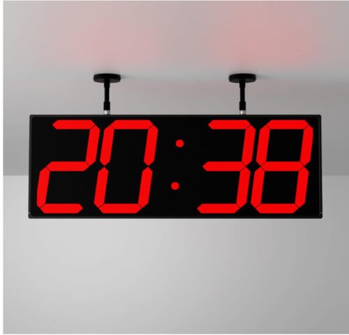 19.5'' Large Digital Wall Clock with Double Sided Display,Multi-Functional LED H