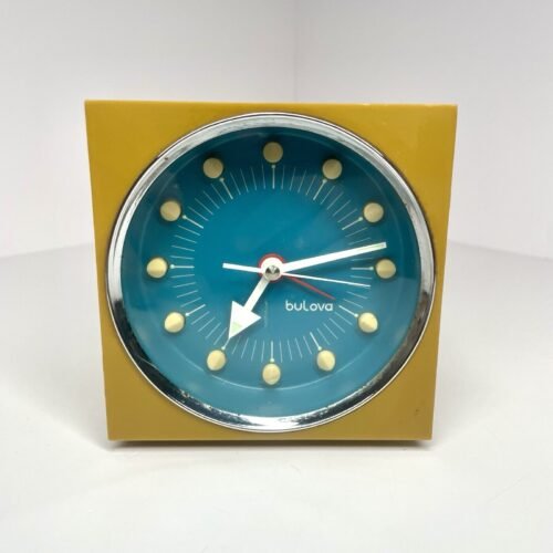 1960’s BULOVA Wind-Up Alarm Clock MCM NO. 5058