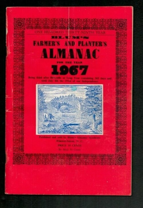 1967 Blum's Farmer's & Planter's Almanac - Vintage Planting Astrology Calendar