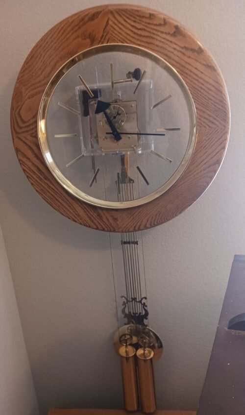 1970's HOWARD MILLER WALL CLOCK BY GEORGE NELSON - WORKING-Local delivery only