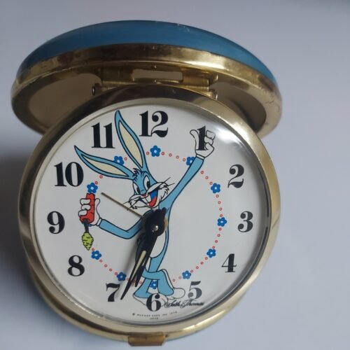 1970 Warner Bros. Inc. Seth Thomas Bugs Bunny Travel Alarm NICE!