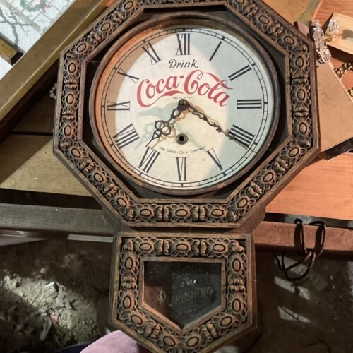1976 "Drink Coca Cola" Pendulum Regulator Clock By Mirro Products Co.