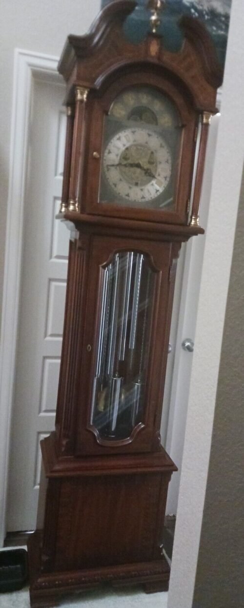 1978 RIDGEWAY LIMITED EDITION 88" GRANDFATHER CLOCK WORKING W/ set-up & Warranty