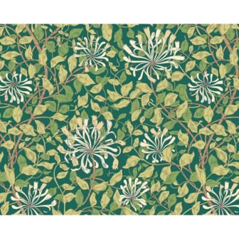 19.7 in. x 0.025 in. Green Nature Origin Murals Honeysuckle Green Wall...