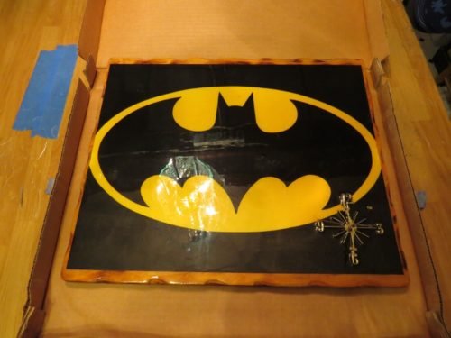 1989 Custom Made Wood Batman Wall Analog Clock *Brand New *Tested Working *RARE