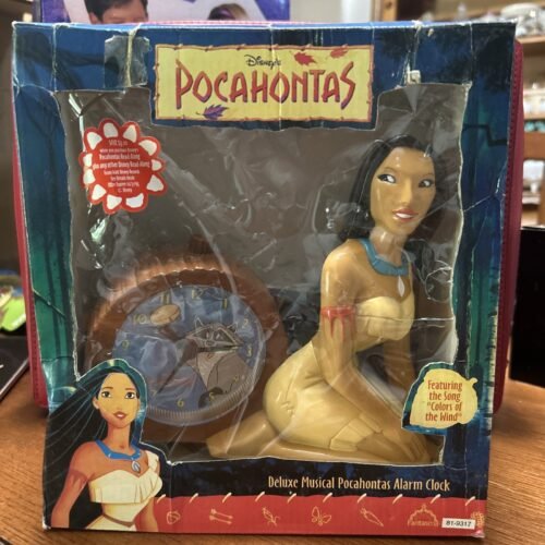 1995 Disney’s Pocahontas deluxe Musical Pocahontas Alarm Clock NEW!