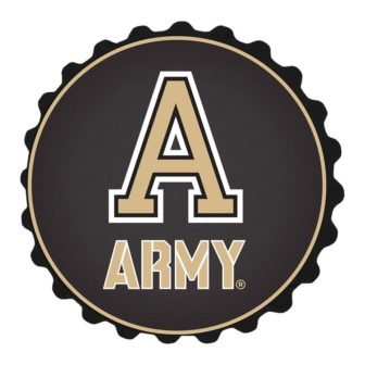 19 in. Army Black Knights Army Plastic Bottle Cap Decorative Sign