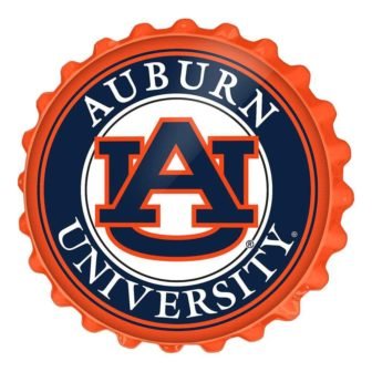 19 in. Auburn Tigers Plastic Bottle Cap Decorative Sign