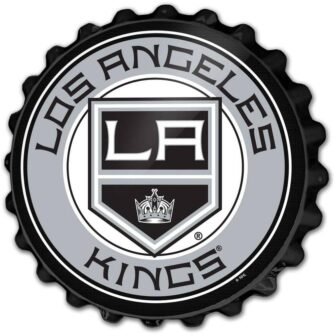 19 in. Los Angeles Kings Plastic Bottle Cap Decorative Sign