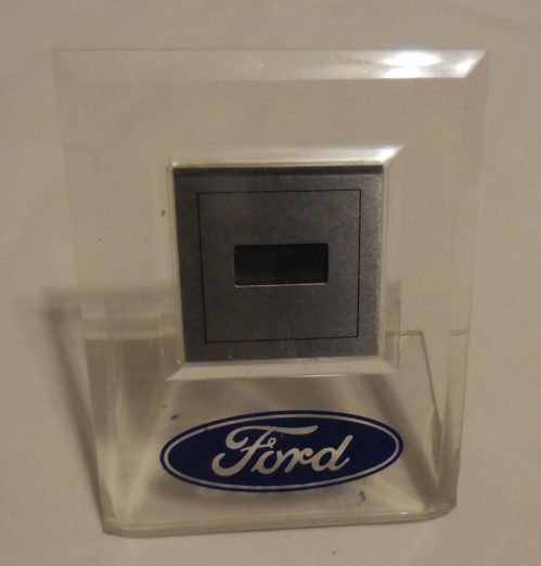 1 Ford Desk Clock digital Plastic Acrylic,VTG auto car ad,promo dealship