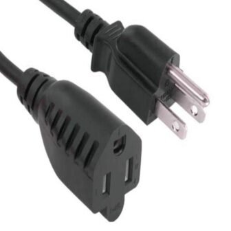 1 ft. Outlet Saver Power Extension Cord (NEMA 5-15P to NEMA 5-15R)