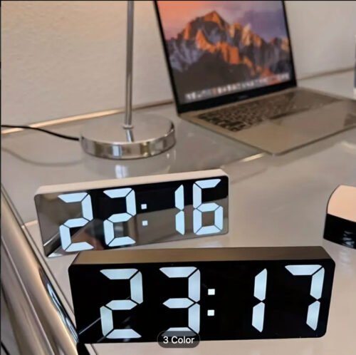 1pc Latest Digital Clock, LED Alarm Clock For Bedroom, Electronic Desktop Clock