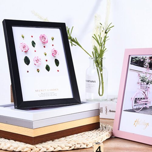 1 Set 5 Inch Picture Display Stand Patchwork Design Decorative Minimalist Office