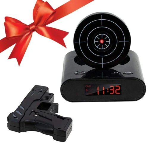 1Set Gun Alarm Clock / Shoot Alarm Clock / Gun O'Clock / Lock Load Target