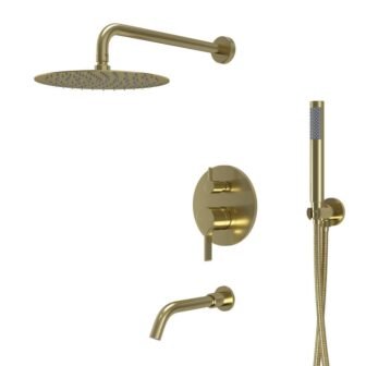 1 Spary 10 in. Dual Shower Head Wall Mounting Fixed and Handheld...