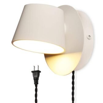 1 White LED Wall Lamp with Plug