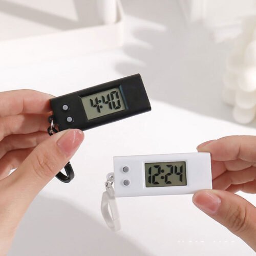 1x Portable Silent Digital Electronic Clock Student Exam Study Mini Pocket Watch