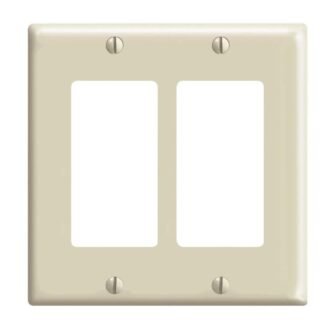 2-Gang Ivory Decora/Rocker Plastic Standard Wall Plate (1-Pack) 80409-I