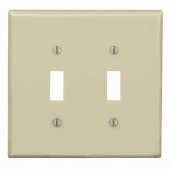 2-Gang Ivory Toggle Nylon Midway/Midsize Wall Plate (1-Pack) PJ2-I