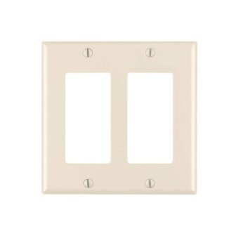 2-Gang Light Almond Decora/Rocker Plastic Standard Wall Plate (1-Pack) 80409-00T