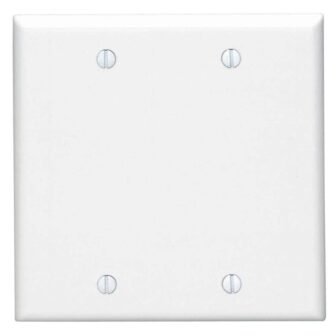 2-Gang White Blank Plate Plastic Standard Wall Plate (1-Pack) 88025-W
