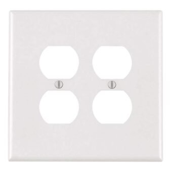 2-Gang White Duplex Outlet/Receptacle Plastic Jumbo/Oversized Wall Plate (1-Pack) 88116-W
