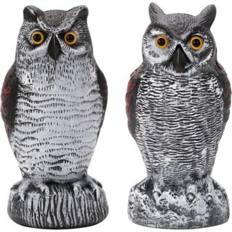2-Packs Fake Plastic Owl Bird, Garden owl Statue, Can Repel Pigeons Away...