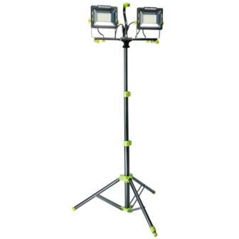 20,000 Lumen Dual Head LED Work Light with Adjustable Metal Tripod and...