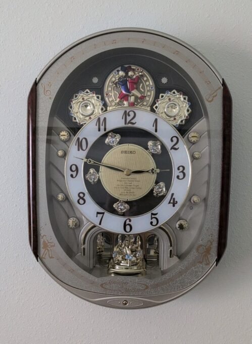 2007 Seiko Melodies in Motion Collector's Edition Swarovski Crystal Clock WORKS⏰