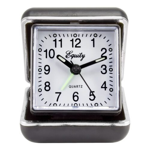 20080 Equity by La Crosse Analog Quartz Folding Travel Alarm Clock