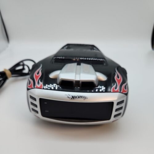 2008 HOT WHEELS ALARM CLOCK MATTEL EMERSON MODEL: HW800 (BLACK) Ships Free!!