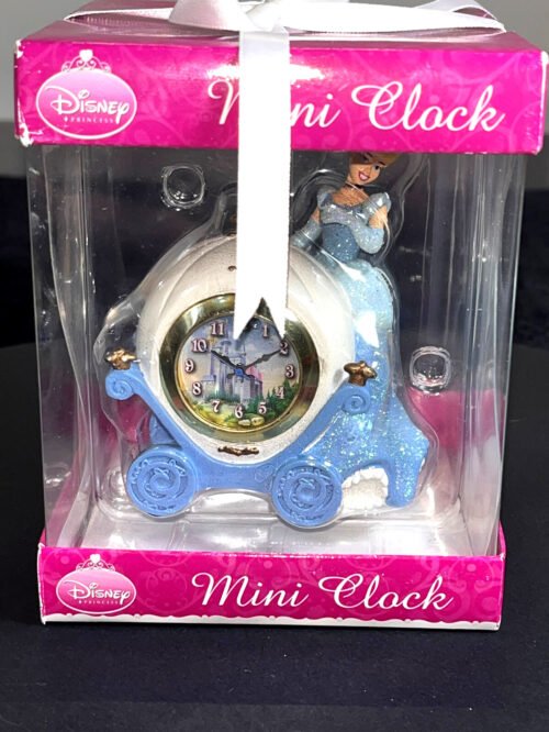 2009 disney princess cinderella mini alarm clock 3.5 " tall