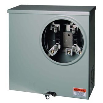 200 Amp Meter Socket Underground Ringless-Horn Bypass 1 Phase and 1 Gang...