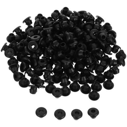 200pcs Rubber Hole Plugs: Cable Grommet Protector Hollow Round Gaskets for