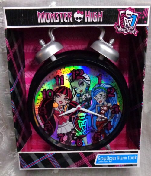 2013 copyright MONSTER HIGH Mattel GROWLICOUS ALARM CLOCK Jumbo Twin Bell MHC162