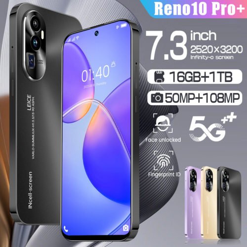 2023 Reno10 Pro+ Smartphone 7.3" 16GB+1TB Android Factory Unlocked Mobile Phone