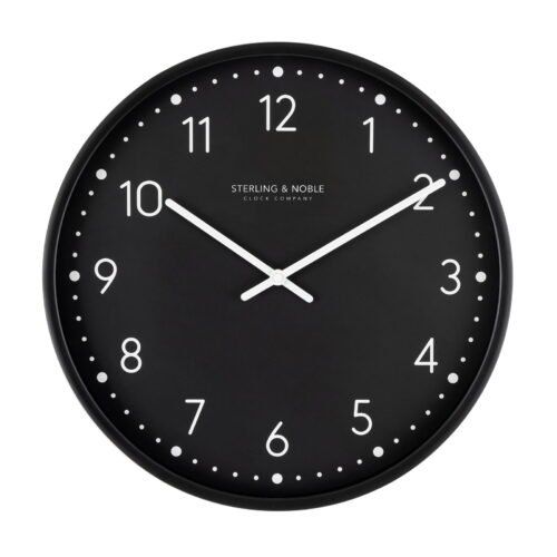 2025 New Choice, 15.5" Black Round Indoor Analog Wall Clock
