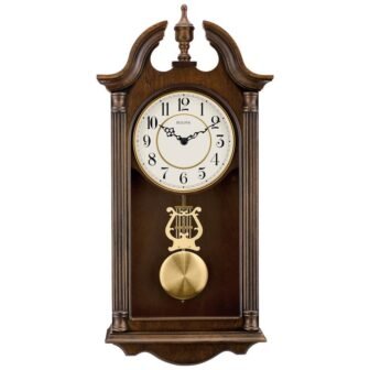 20.5 in. H x 9.75 in. W Pendulum Chime Wall Clock