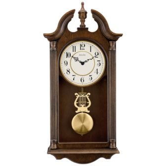 20.5 in. H x 9.75 in. W Pendulum Chime Wall Clock