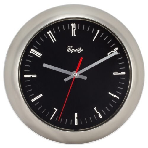 20801 Equity by La Crosse 11" Metal Silent Sweep Analog Wall Clock - Open Box