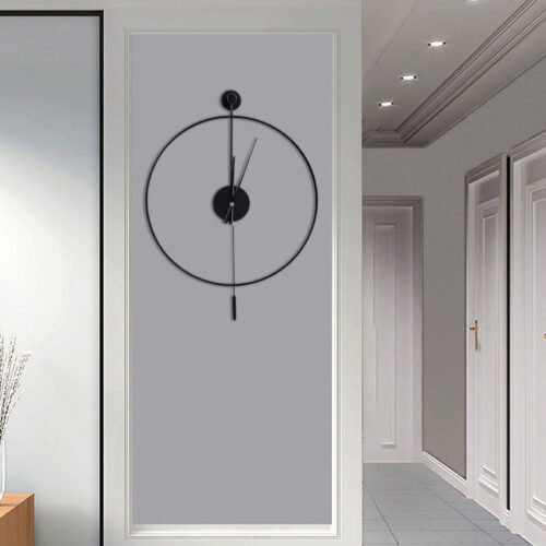 20"Classical Large Decorative Wall Clock with Pendulum Modern Non-Ticking Silent