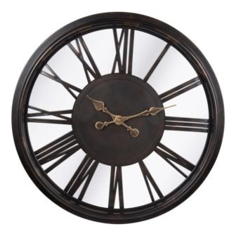 20 in. x 20 in. Black Kiera Grace Round Antique Jayce Living
