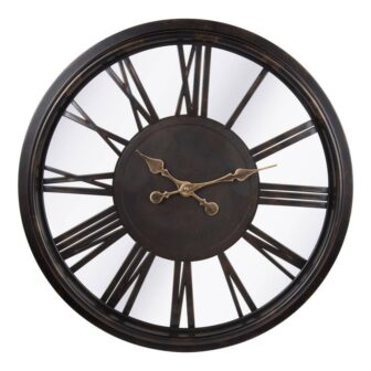 20 in. x 20 in. Black Kiera Grace Round Antique Jayce Living